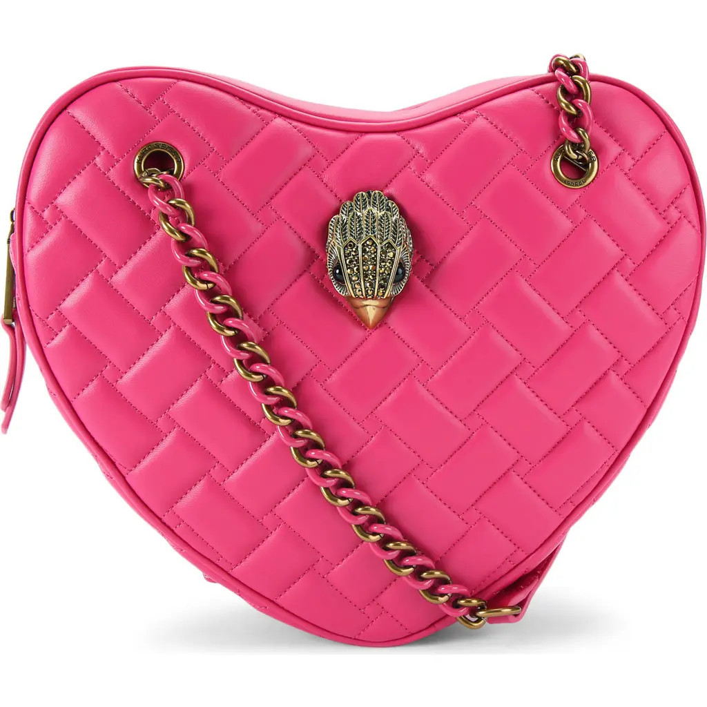 Kurt Geiger London Kensington Quilted Leather Heart Bag in Pink at Nordstrom | Nordstrom