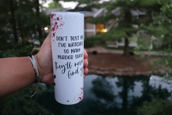 True Crime Tumbler  20z Skinny Tumbler With Straw | Etsy | Etsy (US)