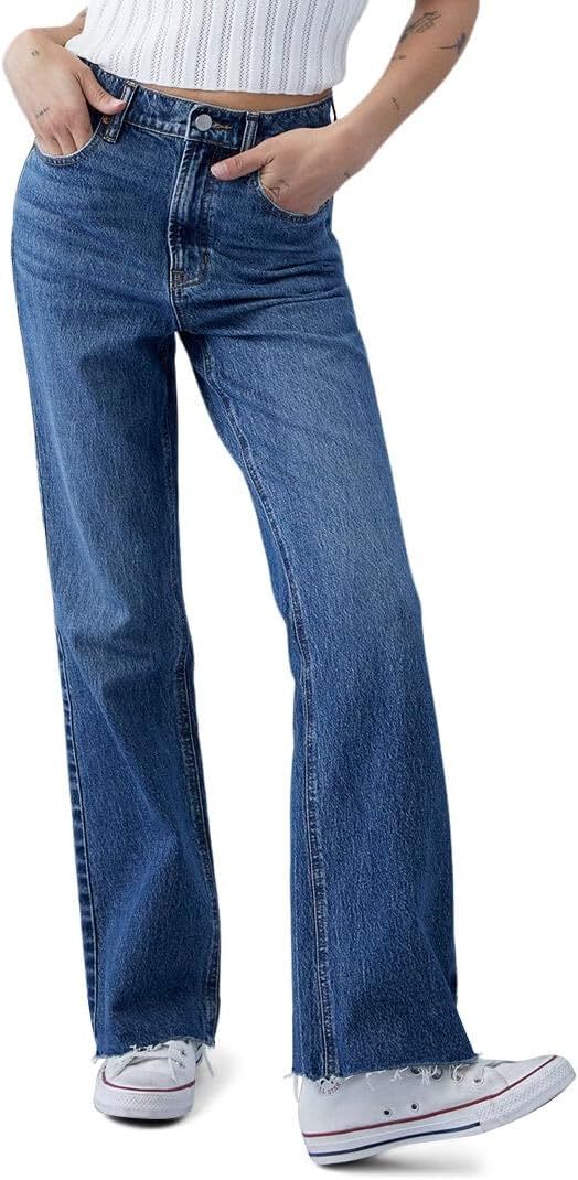 PacSun Women's Eco Stretch Dark Indigo High Waisted Bootcut Jeans | Amazon (US)