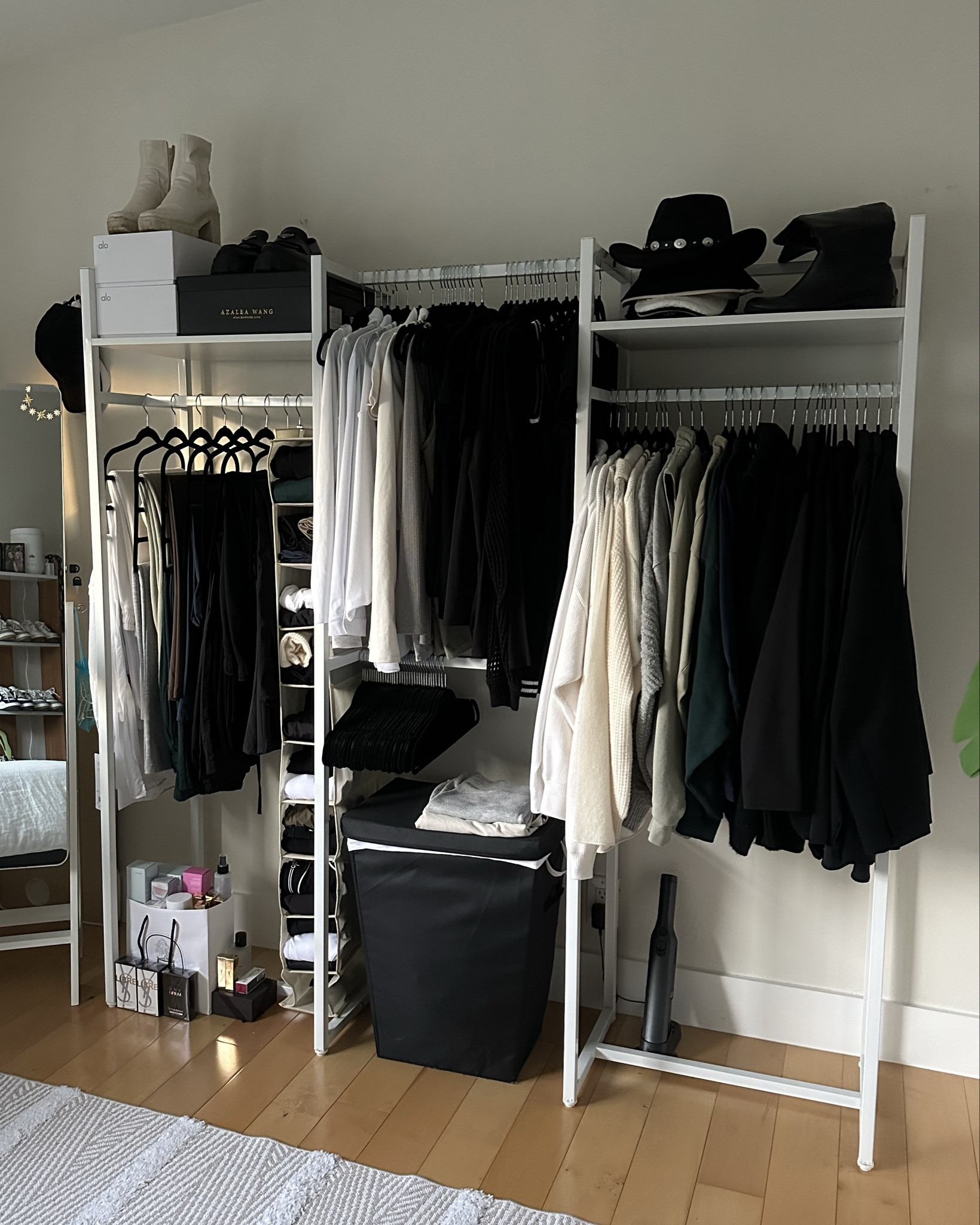 Garment Rack Heavy Duty Clothes Rack Free Standing Closet Organizer with Shelves and 4 hanging Rods - 18" wide

#LTKhome