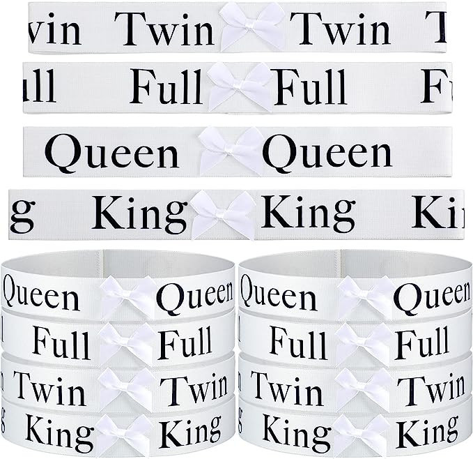Jutom 8 Pieces Bed Sheet Organizer with Bow Sheet Keepers Closet Organization King Twin Full Quee... | Amazon (US)