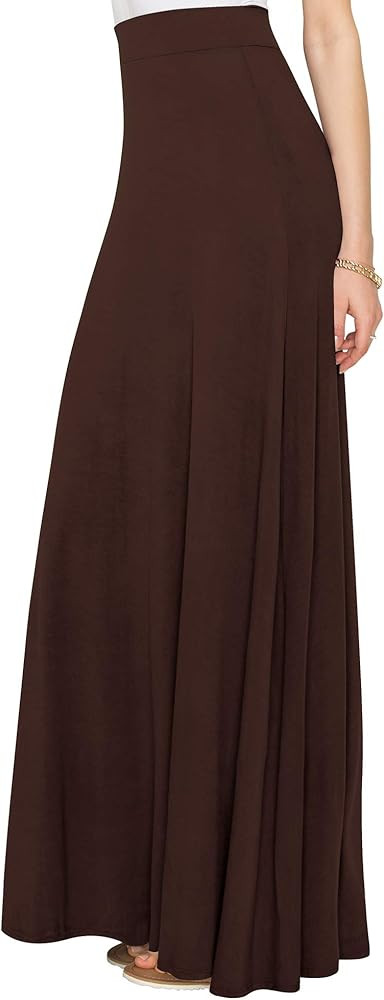 Lock and Love Women's Casual Comfy Stylish High Waist Flare Long Maxi Skirt – Available in Prin... | Amazon (US)