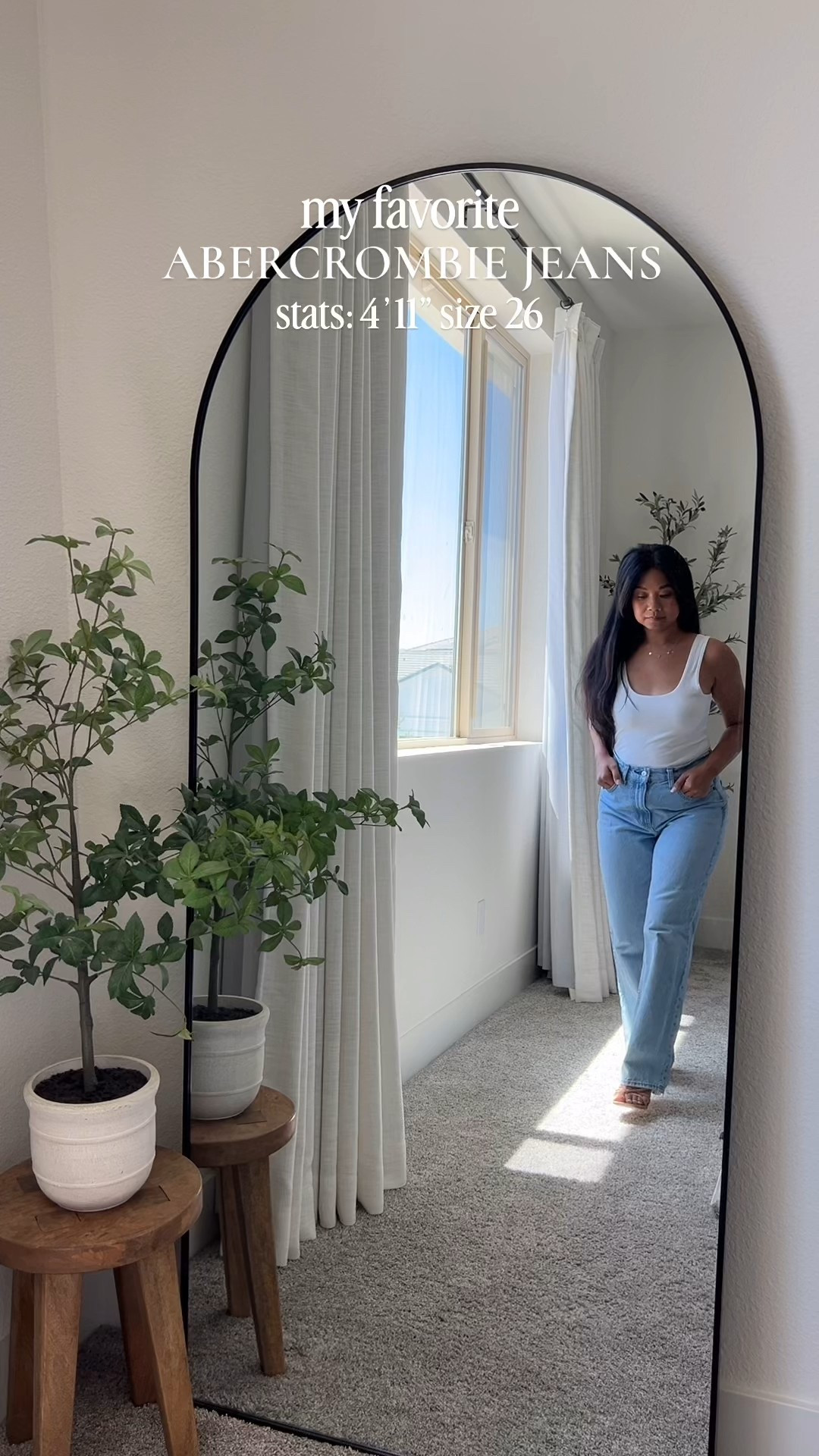 These are my fave Abercrombie jeans! 👖and they’ll be on sale tomorrow 🥳