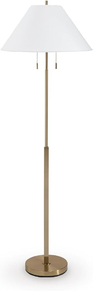 Signature Design by Ashley Haigwood Modern Tall Floor Lamp with Empire Shade, Gold | Amazon (US)