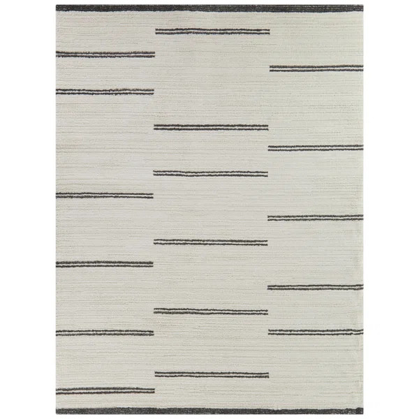 Heimbach Machine Woven Cream/Black Rug | Wayfair North America
