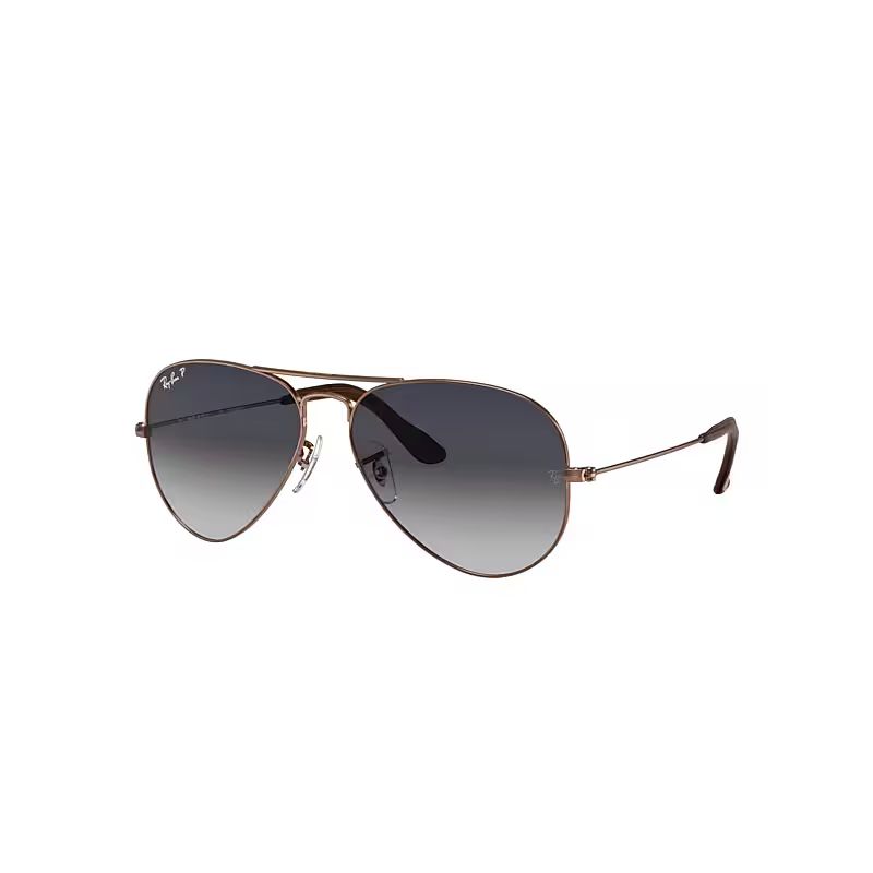 Ray-Ban Aviator @collection Sunglasses Bronze-copper Frame Blue Lenses Polarized 58-14 | Ray-Ban (US)