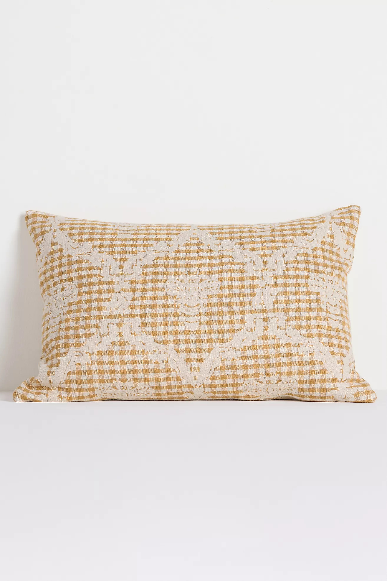 Damask Cotton Woven Icon Pillow | Anthropologie (US)