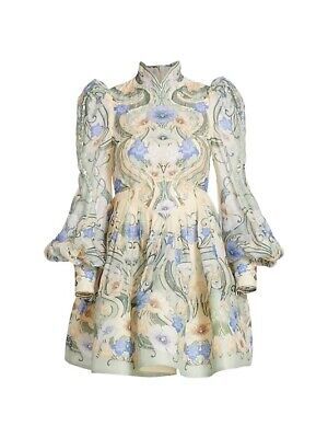 NWT Authentic Zimmermann Rhythm Poppy Silk-Blend Mini Dress size AU 1 | eBay US