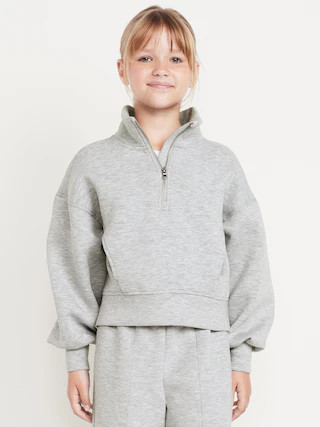 Half-Zip Bounce Fleece Pullover Sweatshirt for Girls | Old Navy (US)