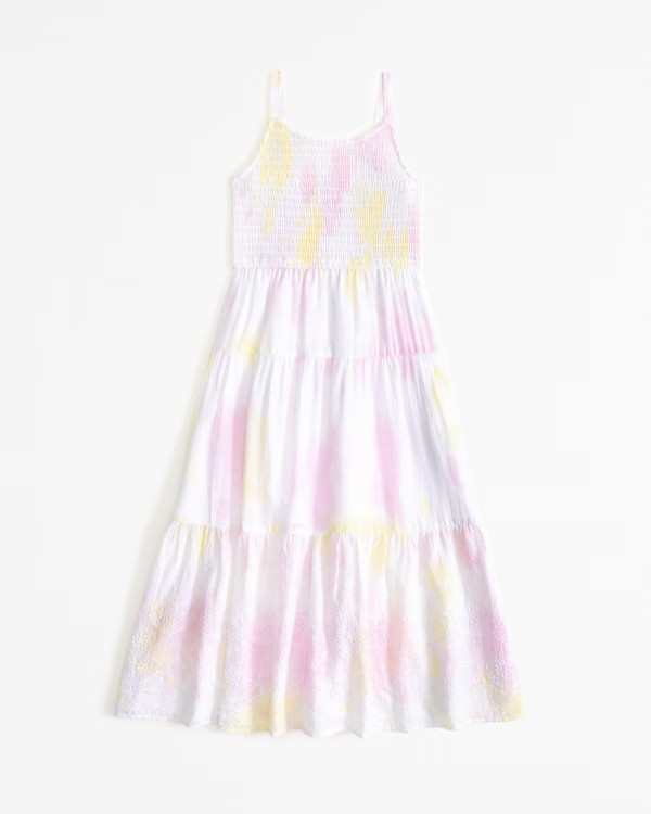 girls smocked embroidered maxi dress | girls dresses & rompers | Abercrombie.com | Abercrombie & Fitch (US)