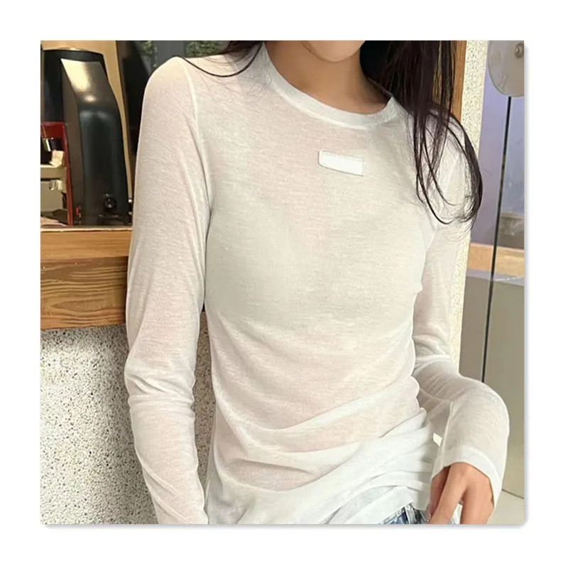 Tshirt Designer shirt Clothes Women t shirts Long Sleeve Round Neck Letter Print Sexy Top Tee Fem... | DHGate