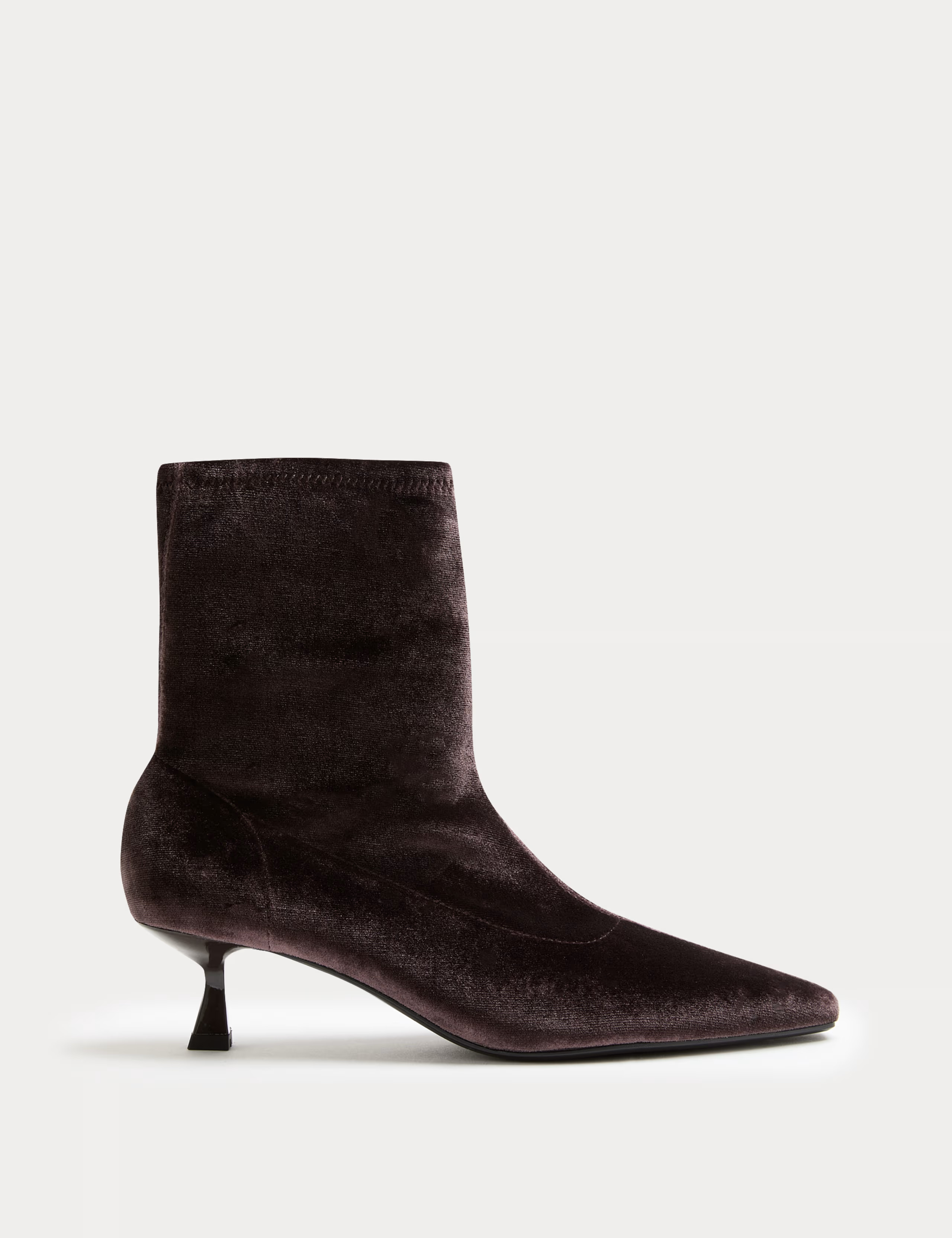 Velvet Kitten Heel Pointed Sock Boots | Marks & Spencer (UK)