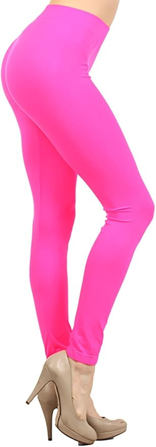 NEON NATION Colored Seamless Leggings Athletic Pants Costume Party Tights Quality | Amazon (US)