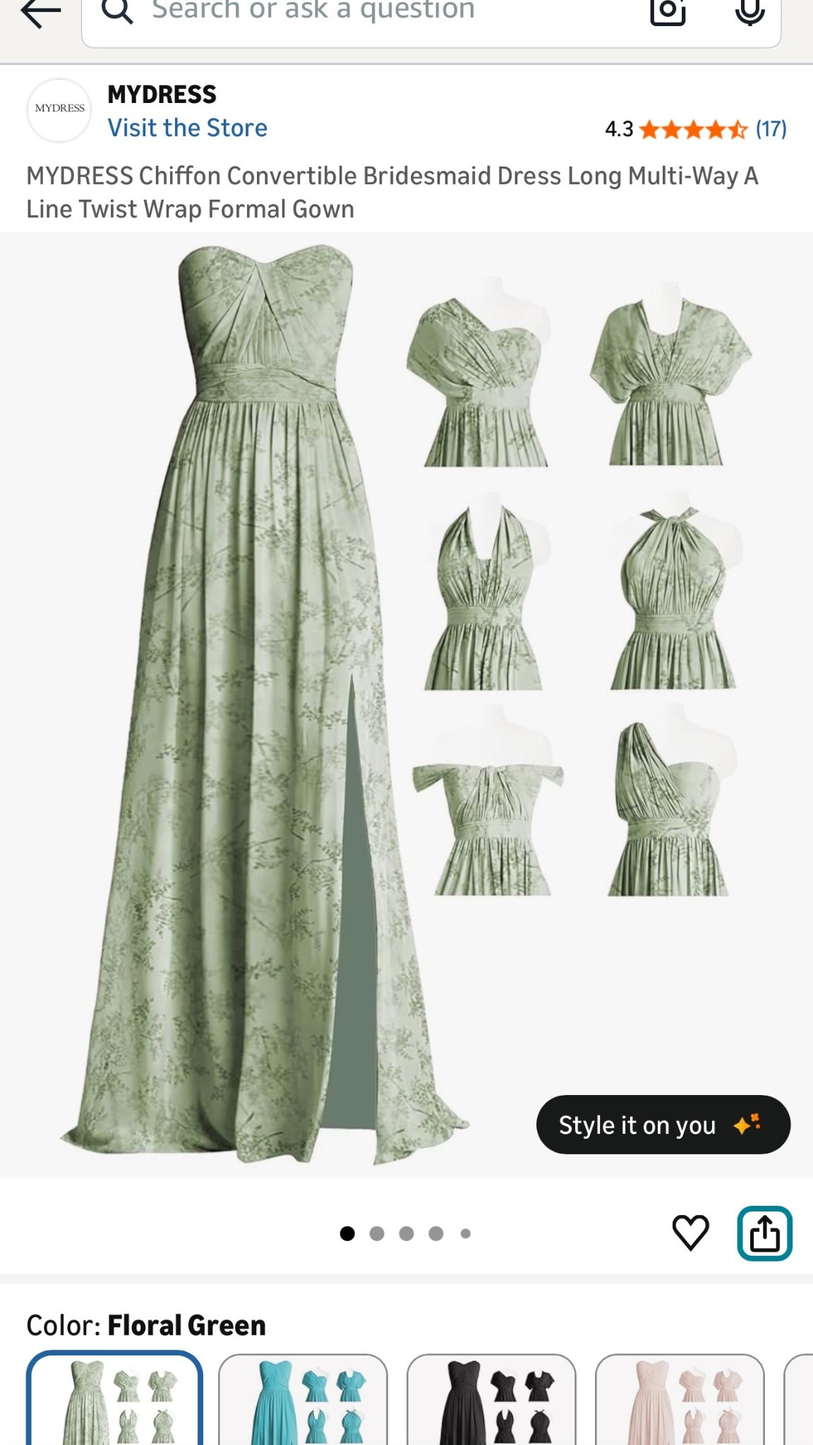 🍃💚 MYDRESS Chiffon Convertible Bridesmaid Dress Long Multi-Way A Line Twist Wrap Formal Gown 💚🍃

such a fun & cute wedding guest dress for this spring or summer! :)

UNDER $75!!!! 🤑

#LTKOver40 #LTKWedding #LTKSeasonal