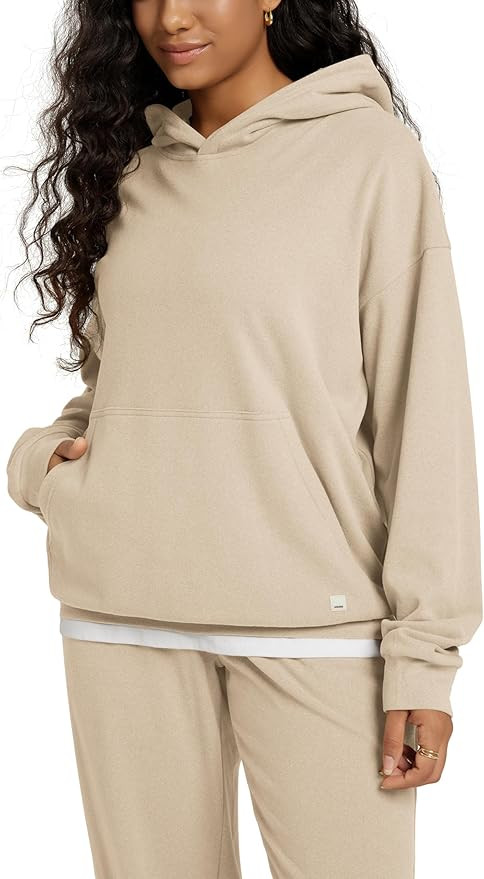 ODODOS Women's Brushed Fleece Oversized Hoodie – Cozy Warm Long Sleeve Pullover Sweatshirt with... | Amazon (US)