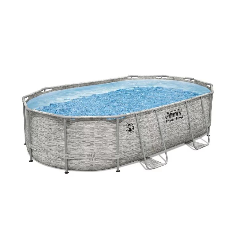 Coleman Power Steel 16 ft. x 10 ft. x 42 in. Oval Metal Frame Above Ground Pool Set | Walmart (US)
