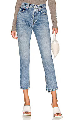 AGOLDE Riley High Rise Straight Crop in Endless from Revolve.com | Revolve Clothing (Global)