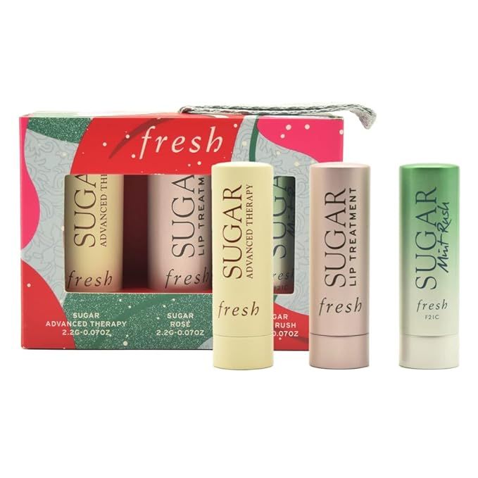 Fresh Color & Care Sugar Lip Set: Sugar Mint Rush Freshening, Rose Tinted Lip Treatment, and Adva... | Amazon (US)