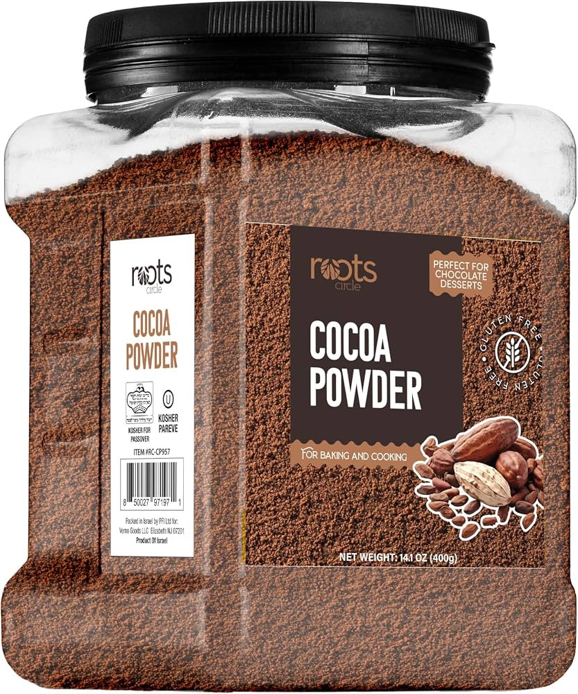 Roots Circle Unsweetened Cocoa Powder | Rich Dark Chocolate Flavor, Perfect for Baking, Smoothies... | Amazon (US)