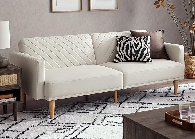 mopio Chloe Futon Sofa Bed, 77.5", Couch, Small Sofa, Sleeper Sofa, Loveseat, Mid Century Modern ... | Amazon (US)