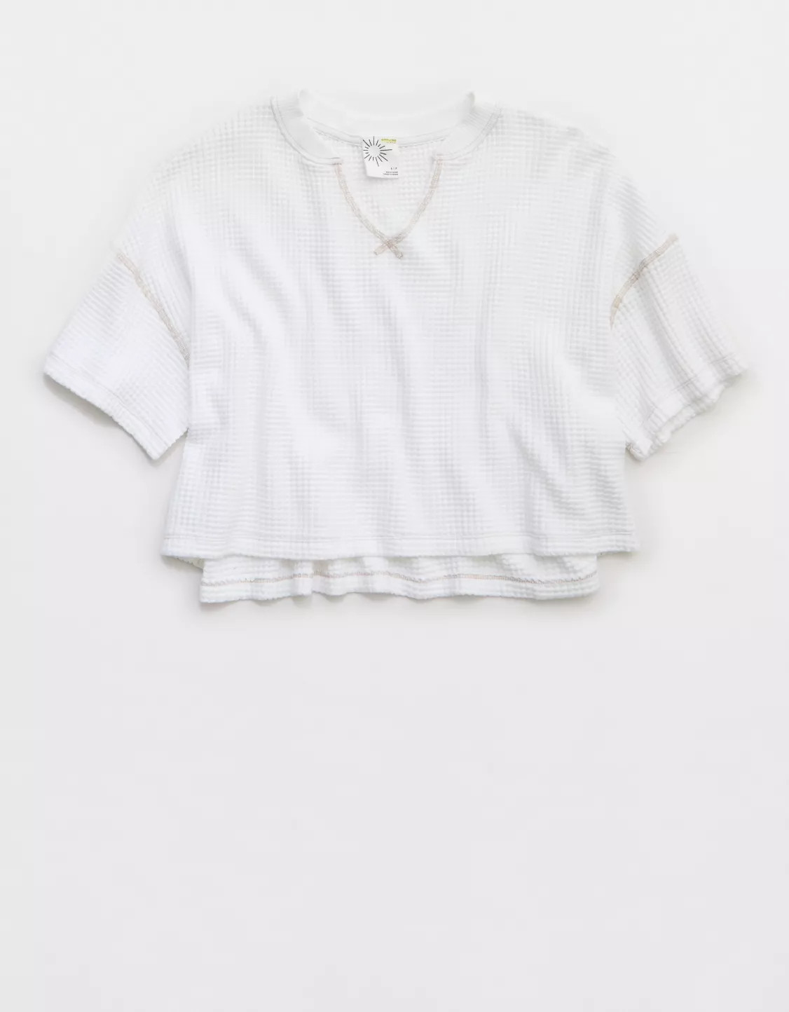 OFFLINE By Aerie Wow! Waffle Notch Neck T-Shirt | Aerie
