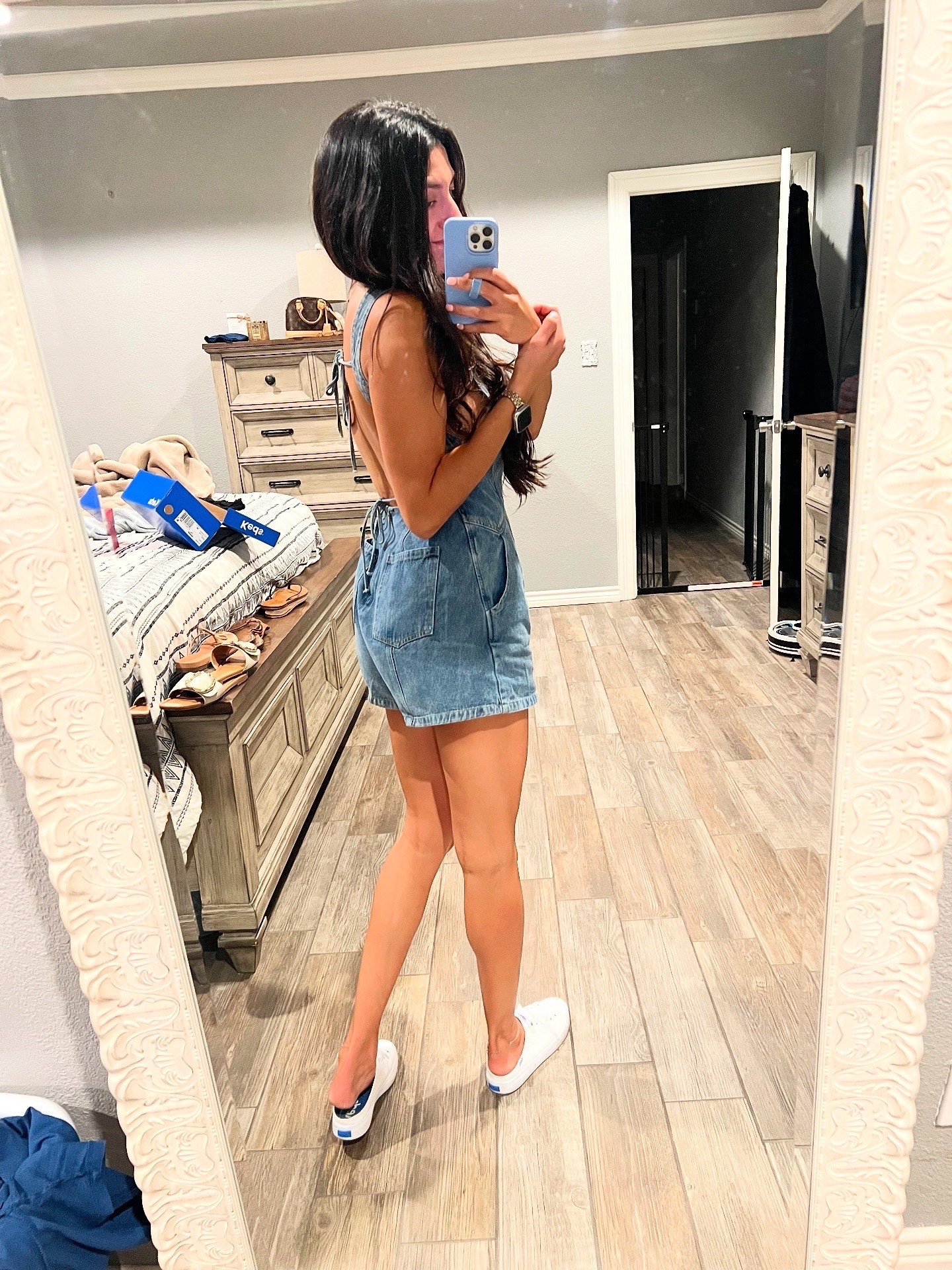 This denim romp! 10/10 🤩
Probably the most compliments I’ve received on an outfit. 

You can dress it up with wedges…it would be super cute with cowgirl boots too 😍
