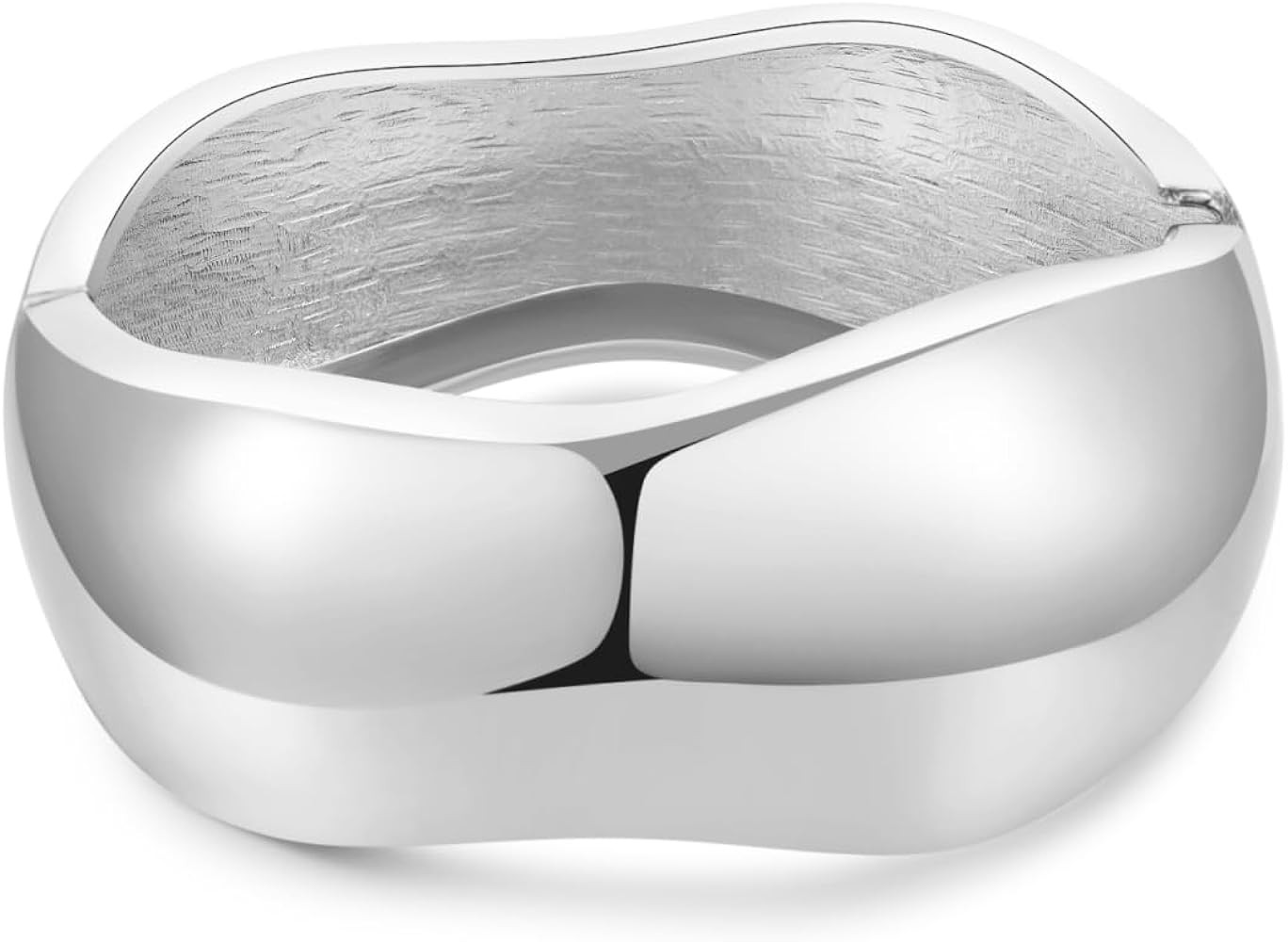 Chunky Gold/Silver Gold Cuff Bangle Bracelets for Women Trendy Hinged Cuff Open Wide Chunky Gold ... | Amazon (US)