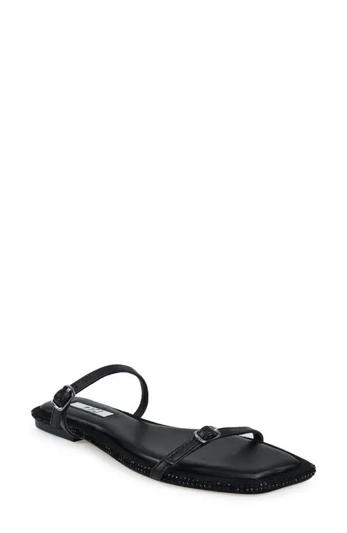ZIGI Two-Strap Sandal in Black Leather at Nordstrom, Size 7 | Nordstrom