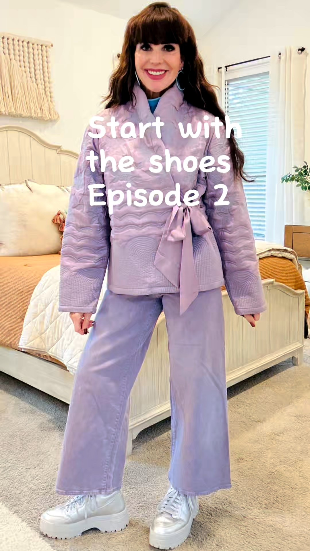 Start with the shoes…episode 2!  Apparently this is my thing now! 
Would you build an outfit around
these?? 💜🩶💜🩶💜

#LTKootd #LTKActive #LTKOver40