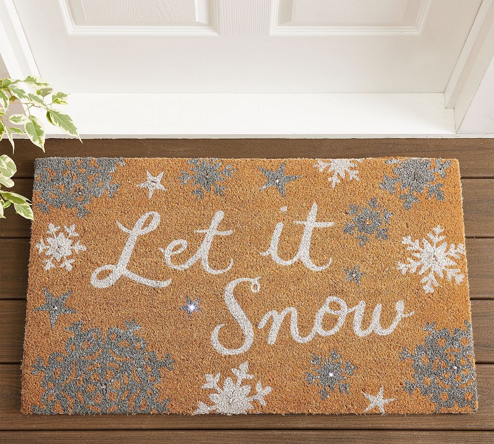 Let It Snow Light Up Doormat | Pottery Barn (US)