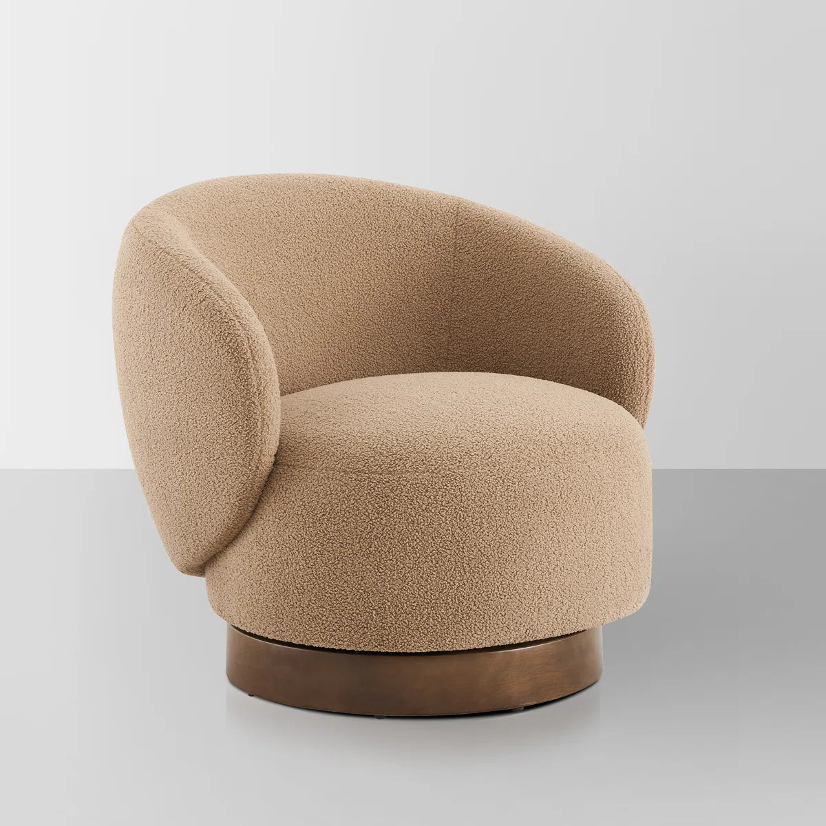 Modern Swivel Barrel Chairs With Wood Base | Wayfair North America