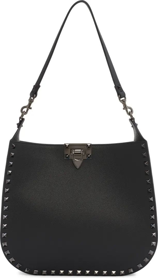 Rockstud Leather Hobo Bag | Nordstrom