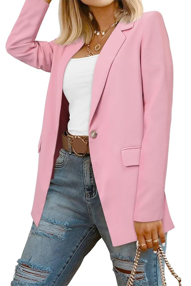 CRAZY GRID Women Business Casual Blazers with Lined Professional Work Suit Jacket with Pockets | Amazon (US)