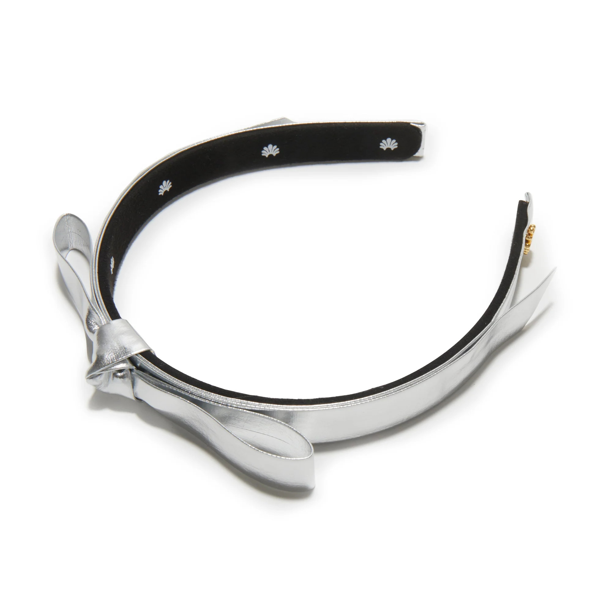 SILVER BARDOT FAUX LEATHER HEADBAND | LELE SADOUGHI