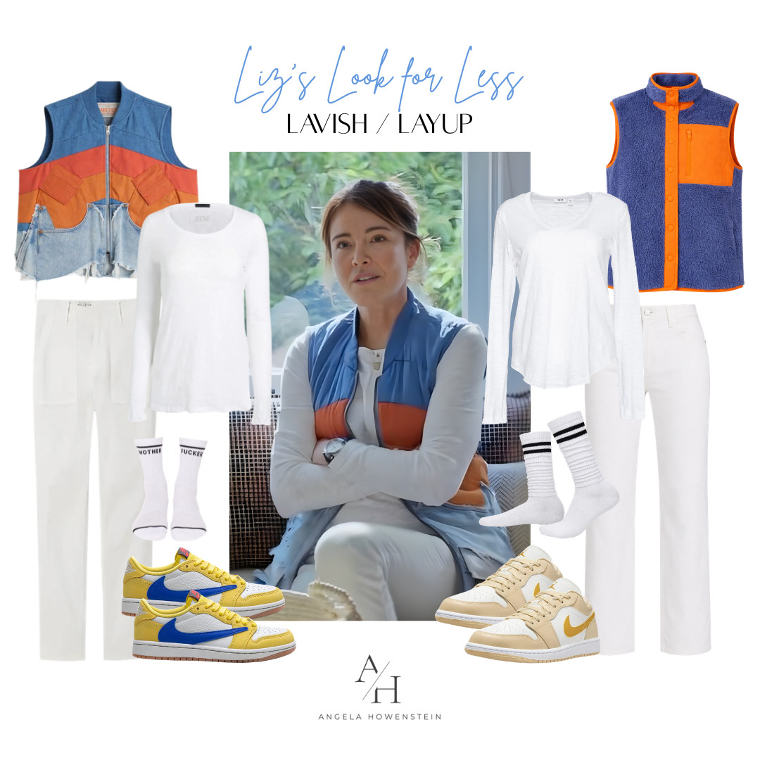 Liz Look For Less: Sporty chic outfit with a colorblock vest and comfortable basics.  

 #LTKootd #LTKOver40