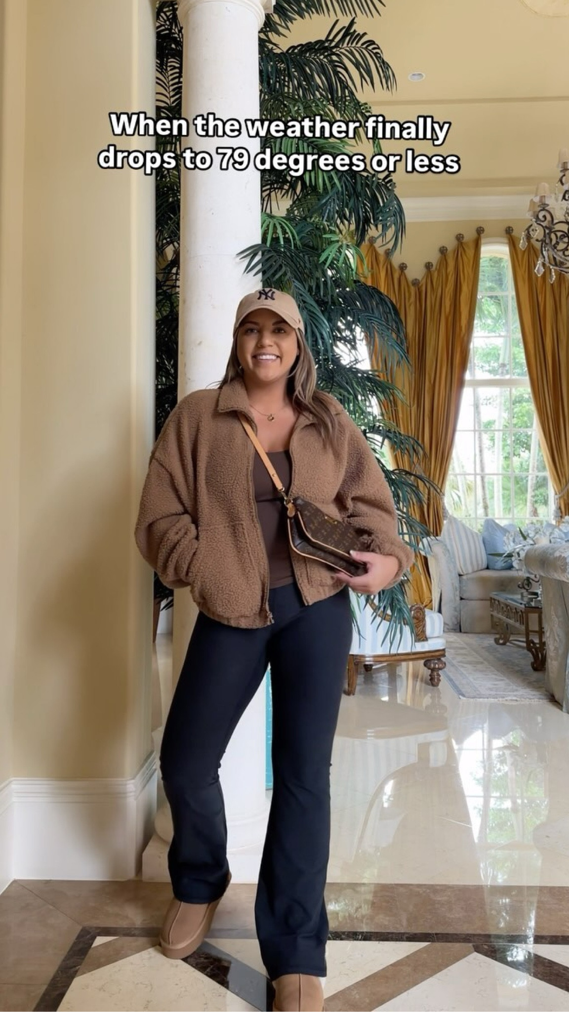 When you can finally wear a jacket 🧸

It’s all about the layers lol thankful it’s been quite windy here in Florida the past few days 🍂

Fall outfit inspo with a teddy style jacket, flared leggings, Yankees hat, and some cozy slippers 🧢

Shoes @justfabonline 
Flared pants @abercrombie 
Jacket @oldnavy 
Hat @americaneagle 

#ootd #outfitinspo #outfitideas #falloutfits #fallfashion #falloutfitideas #justfab #justfabpartner #outfitreels #casualoutfits #casualstyle #pinterestinspired
