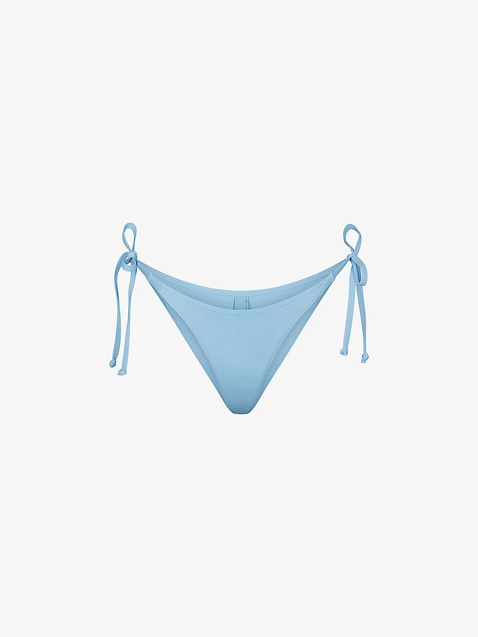 Dipped tie-fastened recycled stretch-nylon bikini bottoms | Selfridges