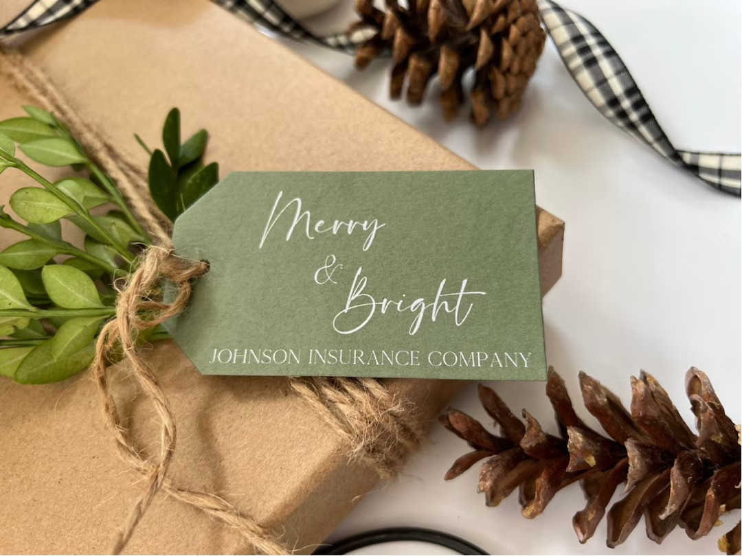 Personalized Christmas Gift Tags, Sage Green Christmas Tags, Wine Gift Tags, Black Tags for Gifts... | Etsy (US)