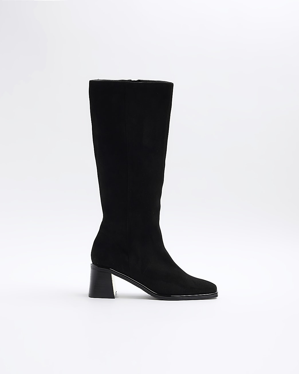 Black high leg heeled boots | River Island (UK & IE)