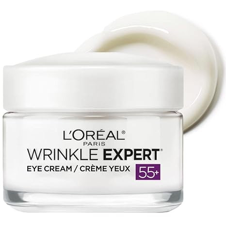 L'Oreal Paris Wrinkle Expert 55+ Anti-Wrinkle Eye Cream with Calcium, Reduce Crow's feet, 0.5 Oz | Amazon (US)