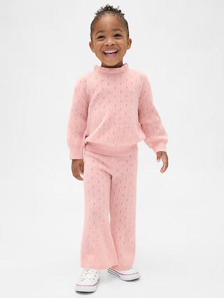Baby & Toddler CashSoft Pointelle Flare Pants | Gap (US)