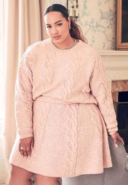 The cutest little pink sweater set from eloquii and the skirt and top are both under $30 each plus size size 18/20 

#LTKsalealert #LTKplussize #LTKfindsunder50