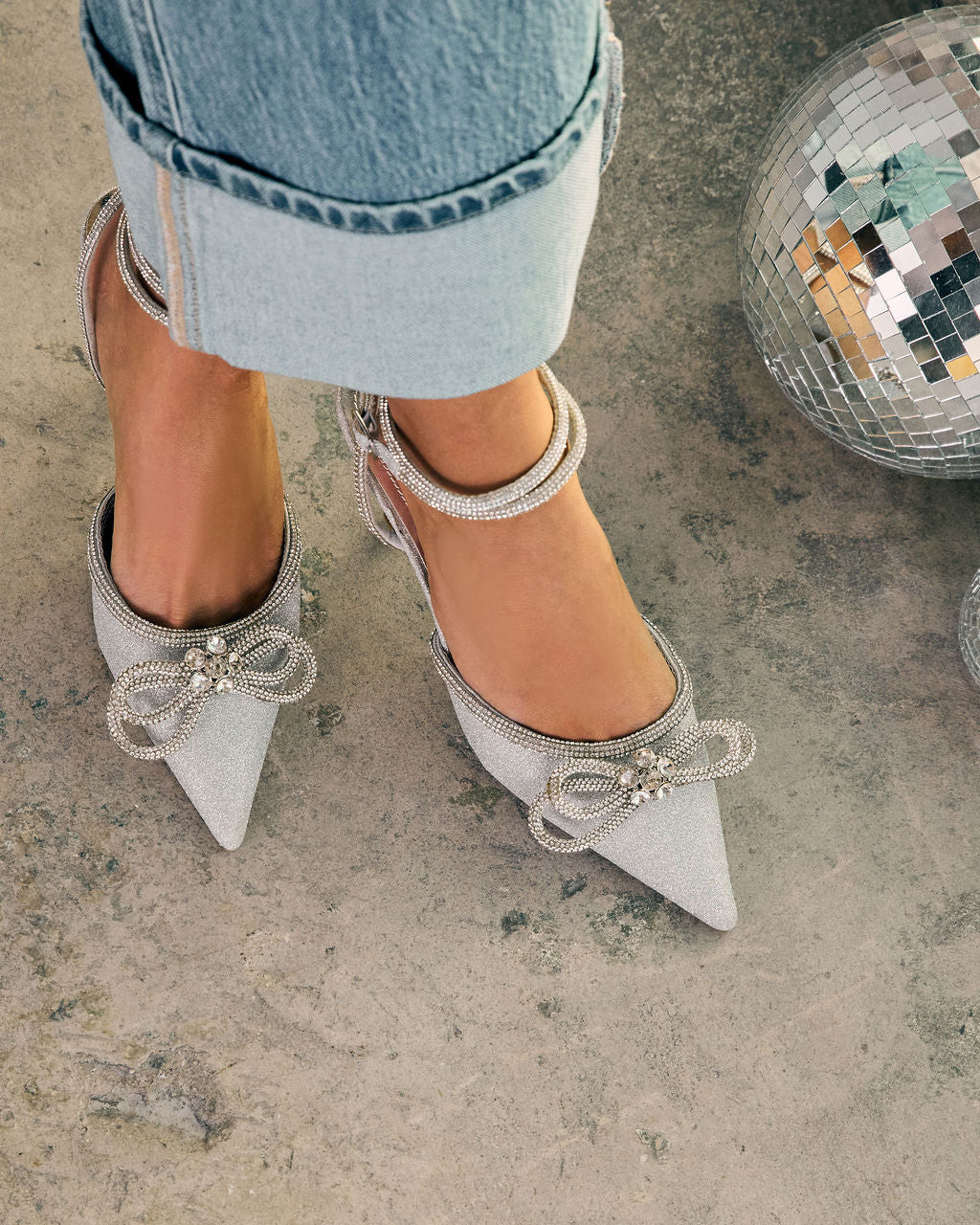 Polished Spark Embellished Bow Heels | VICI