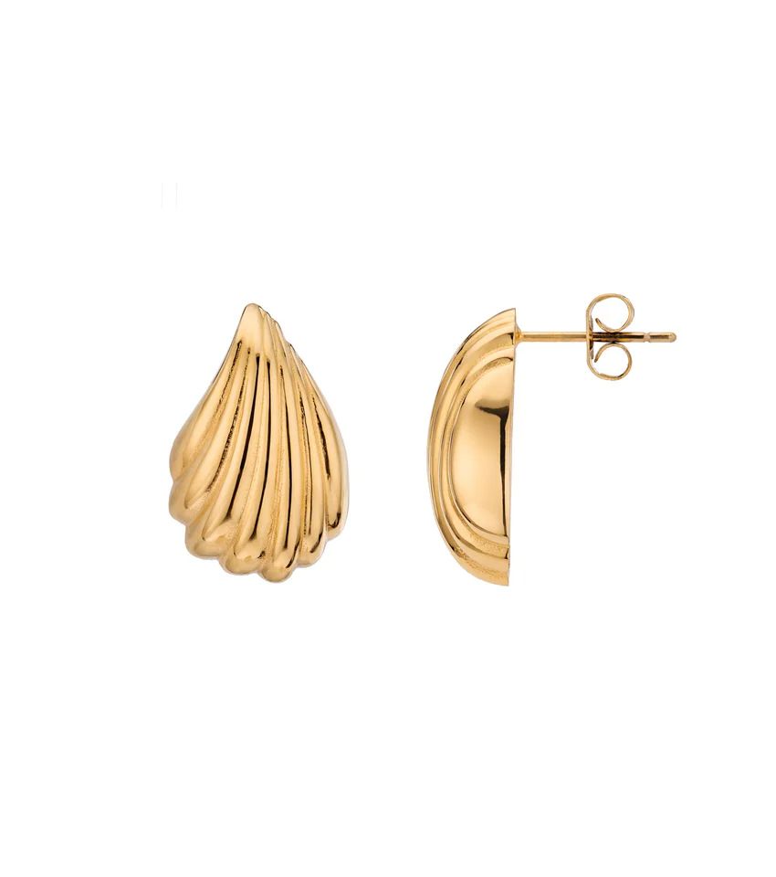 Rope Teardrop Stud Earrings (Gold) | Abbott Lyon