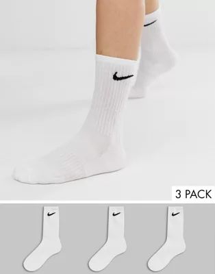 Nike Training 3 pack crew socks in white | ASOS (Global)