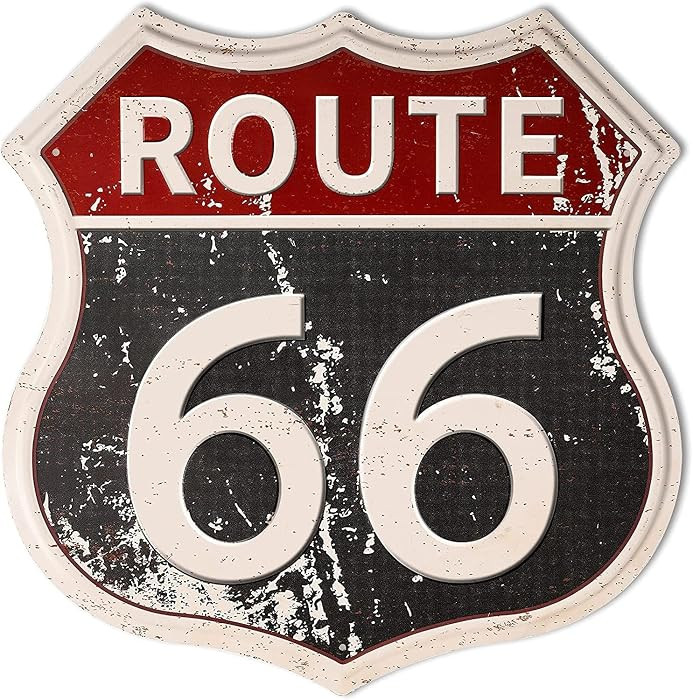 HANTAJANSS Route 66 Road Signs Vintage Room Decor Metal Sign Retro Road Sign Tin Decor Sign for H... | Amazon (US)