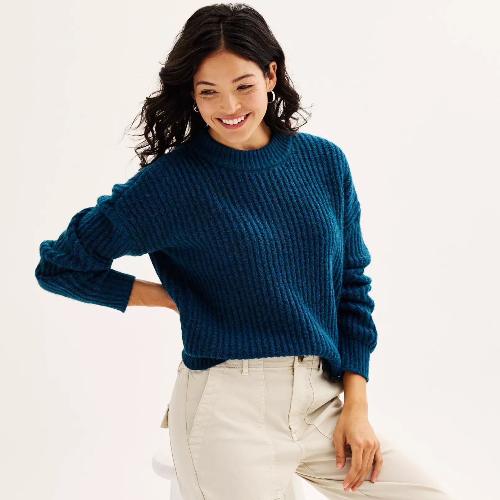Women's Sonoma Goods For Life® Chunky Crew Neck Sweater | Kohl's