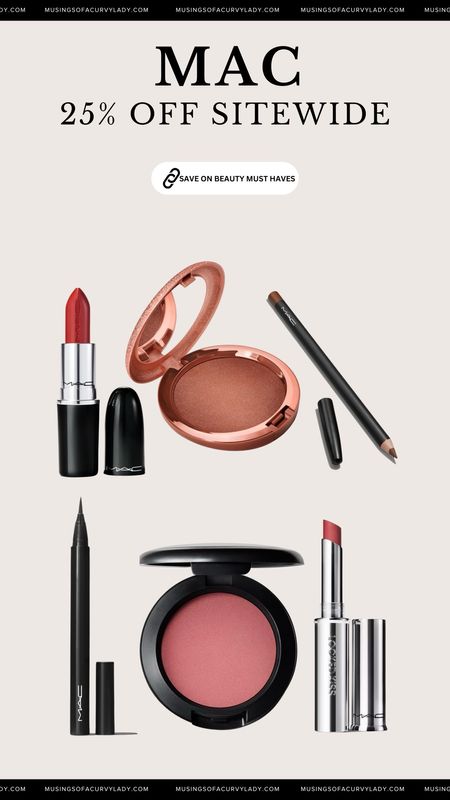 MAC is giving 25% off sitewide until tomorrow!💋  You have to get your hands on these beauty deals✨

Mac cosmetics, matte lipstick, bold lip, makeup haul, beauty, lip gloss, lip combo, spring looks, summer styles

#LTKfindsunder50 #LTKbeauty #LTKsalealert