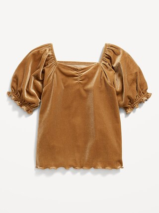 Puff-Sleeve Velvet Top for Toddler Girls | Old Navy (US)