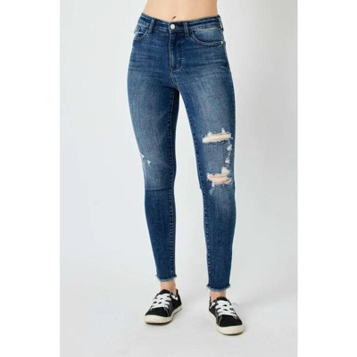 Judy Blue Full Size High Waist Distressed Skinny Jeans | Target